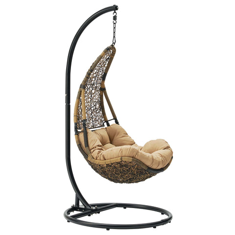 Modway Abate Wicker Rattan Outdoor Patio Swing Chair  
