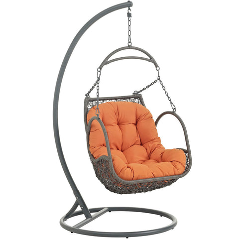 Modway Arbor Outdoor Patio Wood Swing Chair  