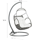 Modway Arbor Outdoor Patio Wood Swing Chair