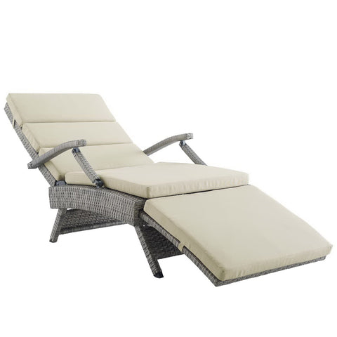 Modway Envisage Chaise Outdoor Patio Wicker Rattan Lounge Chair  