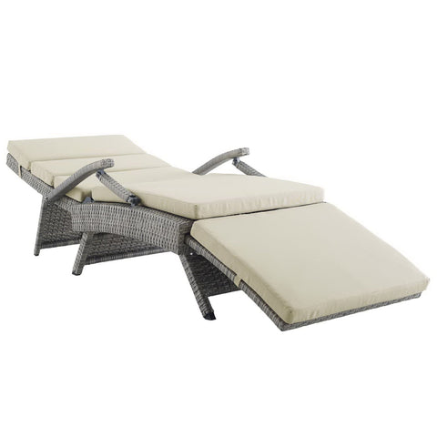 Modway Envisage Chaise Outdoor Patio Wicker Rattan Lounge Chair  