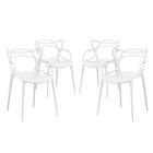 Modway Entangled Dining Set Set of 4  