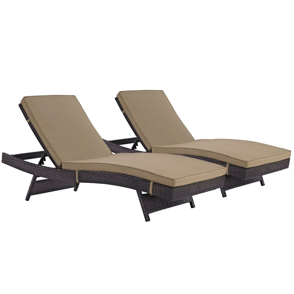 Modway Convene Outdoor Patio Chaise Set of 2  