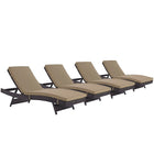 Modway Convene Outdoor Patio Chaise Set of 4  