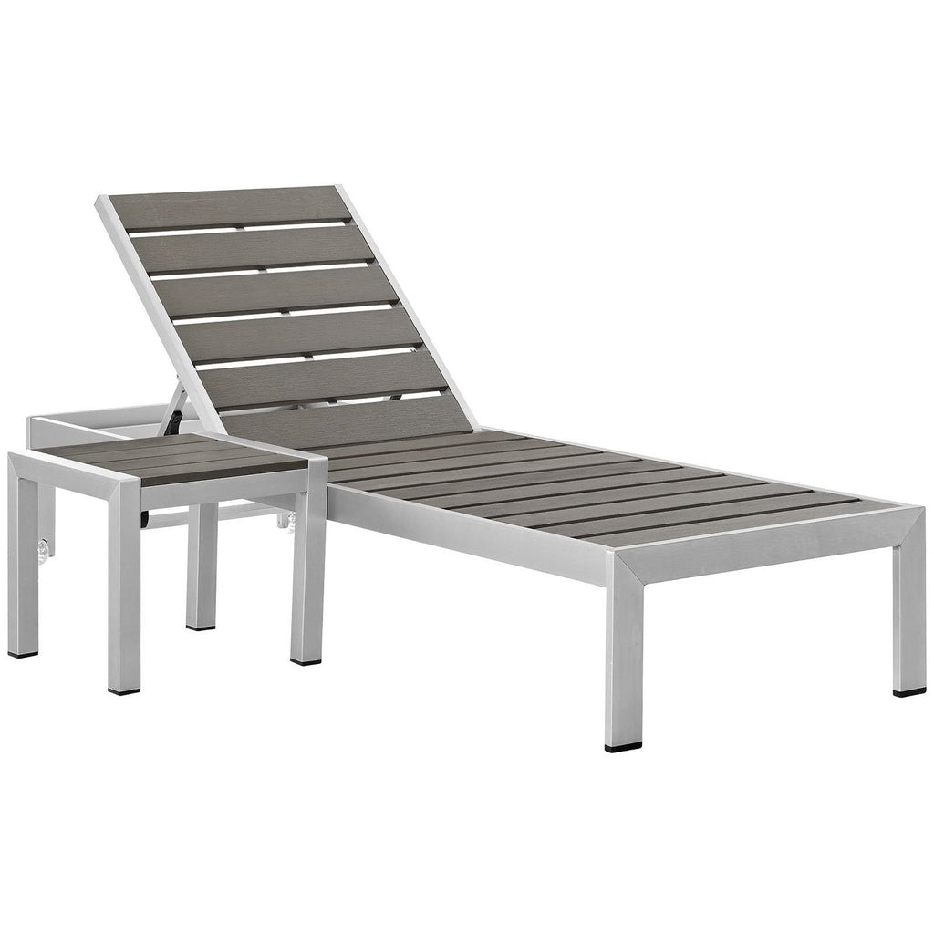 Modway Shore 2 Piece Outdoor Patio Aluminum Set  