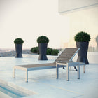 Modway Shore 2 Piece Outdoor Patio Aluminum Set - with Side Table