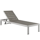 Modway Shore Outdoor Patio Aluminum Chaise Set of 4