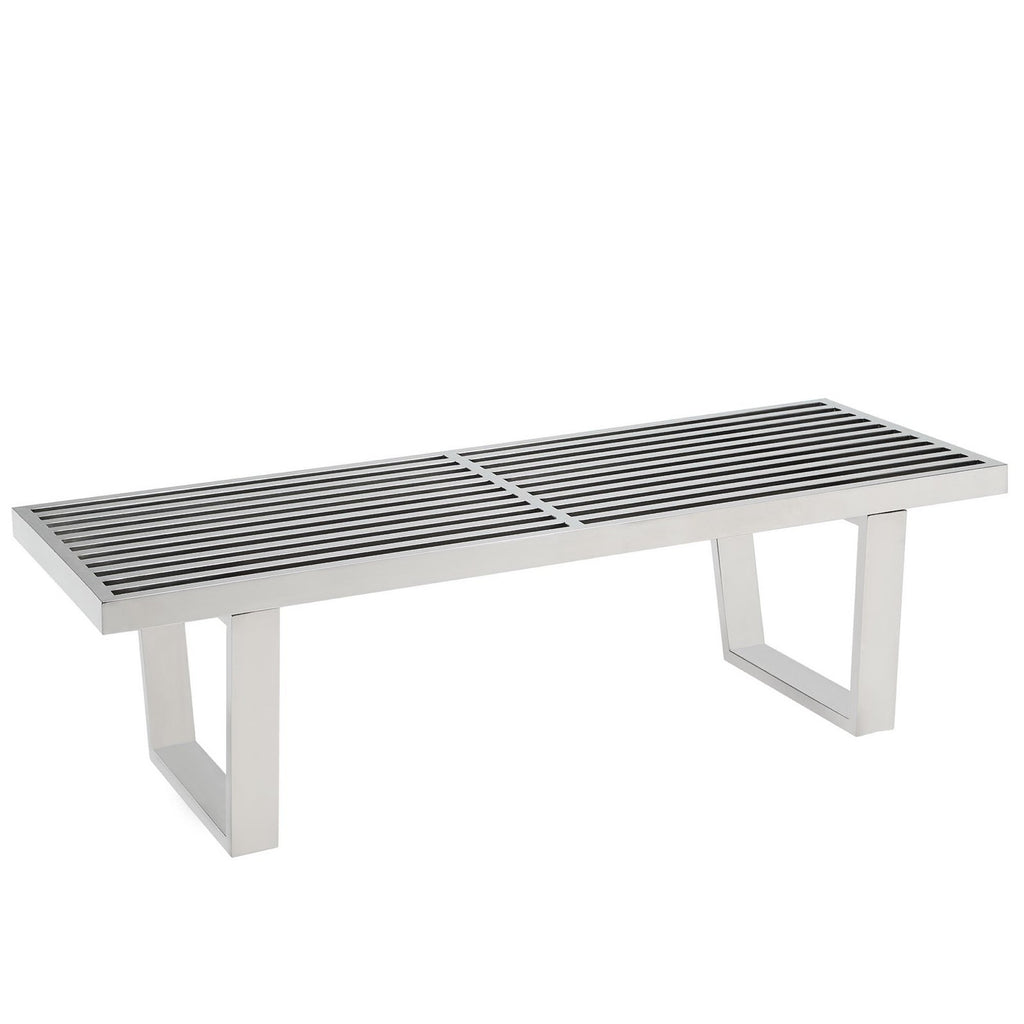 Modway Sauna 4' Stainless Steel Bench  