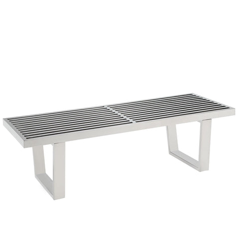 Modway Sauna 4' Stainless Steel Bench  