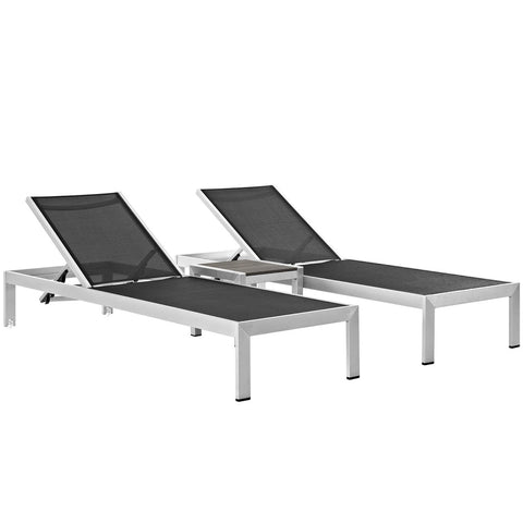 Modway Shore 3 Piece Outdoor Patio Aluminum Set EEI-2471