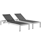 Modway Shore Outdoor Patio Aluminum Chaise Set of 2 EEI-2472