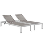 Modway Shore Outdoor Patio Aluminum Chaise Set of 2 EEI-2472