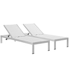 Modway Shore Outdoor Patio Aluminum Chaise Set of 2 EEI-2472