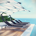 Modway Shore Outdoor Patio Aluminum Chaise Set of 4 EEI-2473