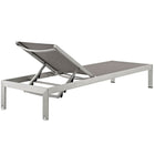 Modway Shore Outdoor Patio Aluminum Chaise Set of 4 EEI-2473