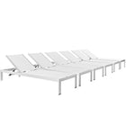 Modway Shore Outdoor Patio Aluminum Chaise Set of 6 EEI-2474