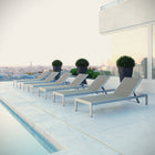 Modway Shore Outdoor Patio Aluminum Chaise Set of 6 EEI-2479