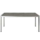 Modway Shore 3 Piece Outdoor Patio Aluminum Dining Set