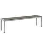 Modway Shore 3 Piece Outdoor Patio Aluminum Dining Set