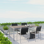Modway Shore 5 Piece Outdoor Patio Aluminum Dining Set EEI-2483