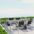 Modway Shore 7 Piece Outdoor Patio Aluminum Dining Set EEI-2486