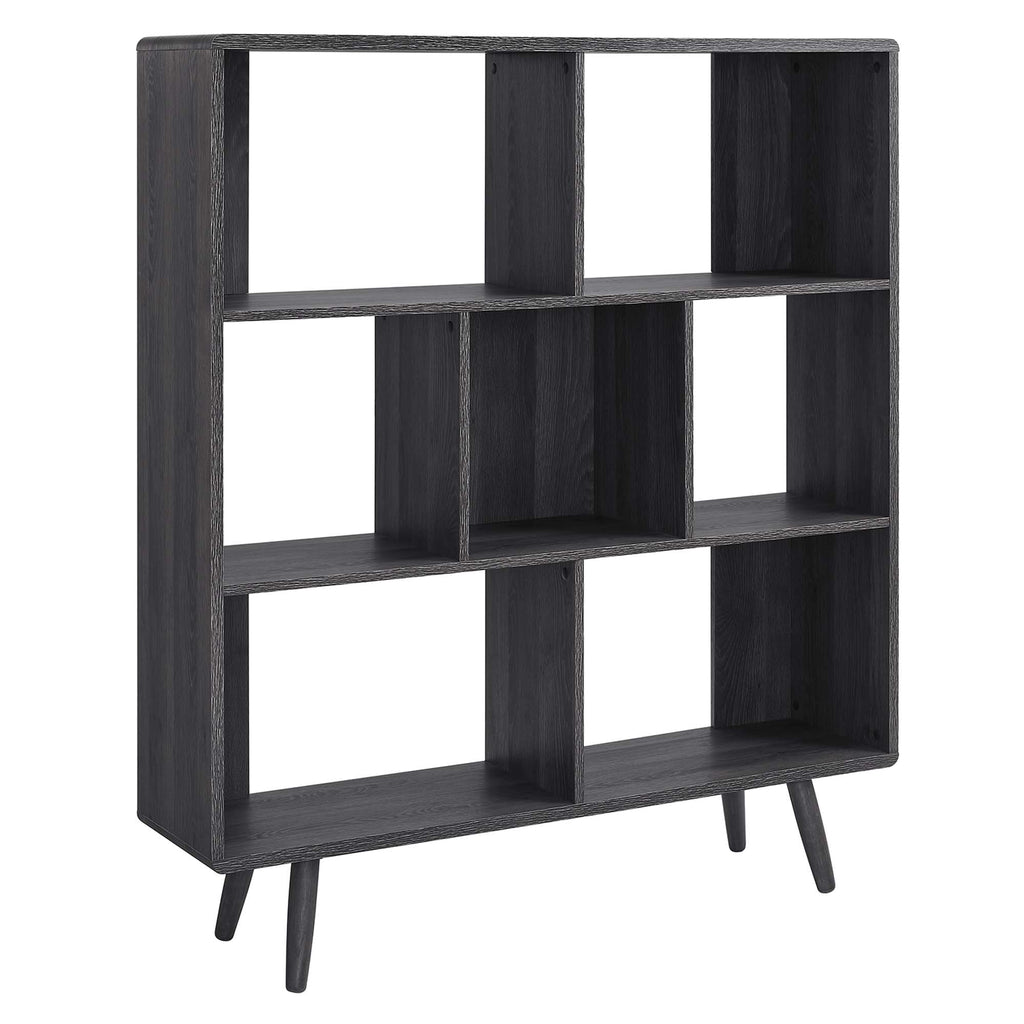 Modway Transmit 7 Shelf Wood Grain Bookcase  
