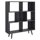 Modway Transmit 7 Shelf Wood Grain Bookcase  