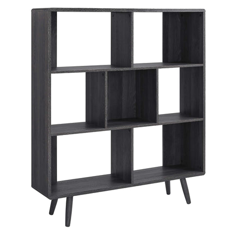 Modway Transmit 7 Shelf Wood Grain Bookcase  