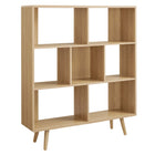 Modway Transmit 7 Shelf Wood Grain Bookcase  