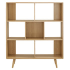 Modway Transmit 7 Shelf Wood Grain Bookcase