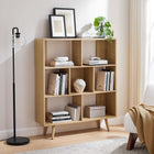 Modway Transmit 7 Shelf Wood Grain Bookcase