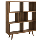 Modway Transmit 7 Shelf Wood Grain Bookcase  