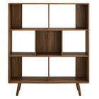 Modway Transmit 7 Shelf Wood Grain Bookcase