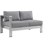 Modway Shore 6 Piece Outdoor Patio Aluminum Sectional Sofa Set EEI-2558