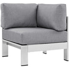 Modway Shore 6 Piece Outdoor Patio Aluminum Sectional Sofa Set EEI-2558