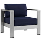 Modway Shore 6 Piece Outdoor Patio Aluminum Sectional Sofa Set EEI-2558