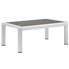 Modway Shore 7 Piece Outdoor Patio Aluminum Sectional Sofa Set