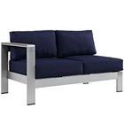 Modway Shore 7 Piece Outdoor Patio Aluminum Sectional Sofa Set