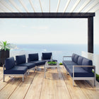Modway Shore 7 Piece Outdoor Patio Sectional Sofa Set