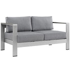 Modway Shore 4 Piece Outdoor Patio Aluminum Sectional Sofa Set EEI-2567