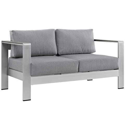 Modway Shore 4 Piece Outdoor Patio Aluminum Sectional Sofa Set EEI-2567