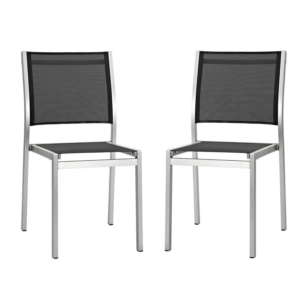 Modway Shore Outdoor Patio Aluminum Side Chair Set of 2  
