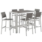 Modway Shore 7 Piece Outdoor Patio Aluminum Dining Set EEI-2587