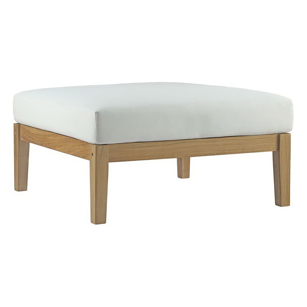 Modway Bayport Outdoor Patio Teak Ottoman  