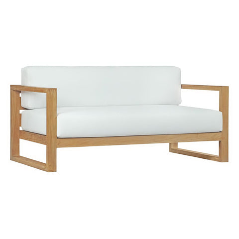 Modway Upland Outdoor Patio Teak Sofa  