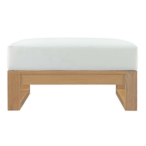 Modway Upland Outdoor Patio Teak Ottoman  