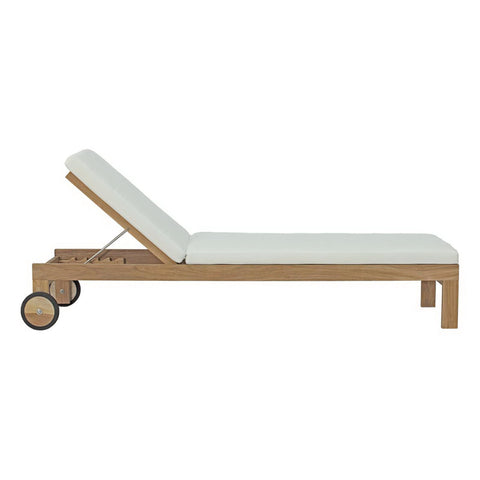 Modway Upland Outdoor Patio Teak Chaise  