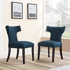 Modway Curve Fabric Dining Side Chair Set of 2