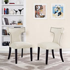 Modway Curve Fabric Dining Side Chair Set of 2