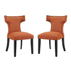 Modway Curve Fabric Dining Side Chair Set of 2  